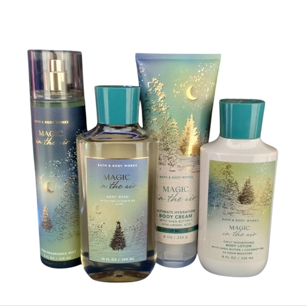 Bath and Body Works DISCONTINUED 4pcs MAGIC in‎ the Air Almond, Persimmon, Iris,